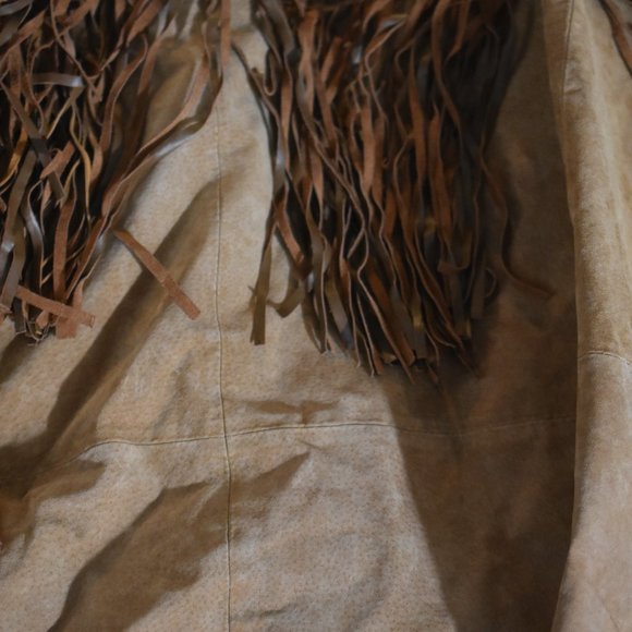 Scully Western Leather Fringed and beaded decorations on Men's XL Jacket - Picture 7 of 16